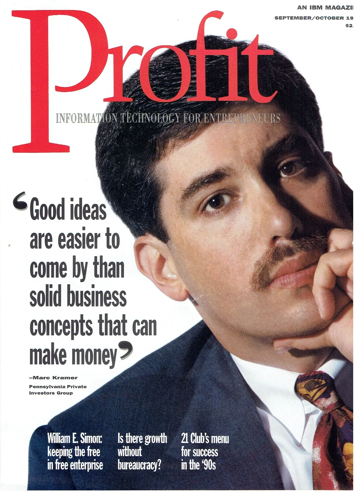 Marc Kramer on the cover of Profit magazine